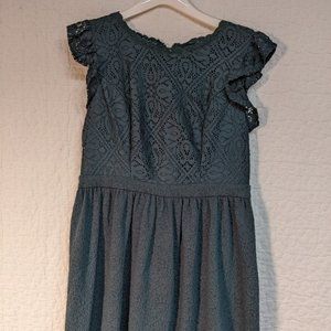 Emerald Green Lace Dress